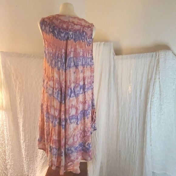 Sante Classics Tie Dye Swim Cover Up Dress One Size - Picture 5 of 10